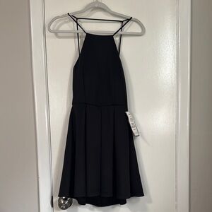 B Darlin Black Halter A-Line Mini Dress Cocktail